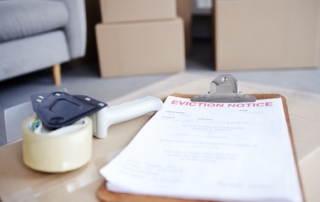 What is the meaning of the word evict?